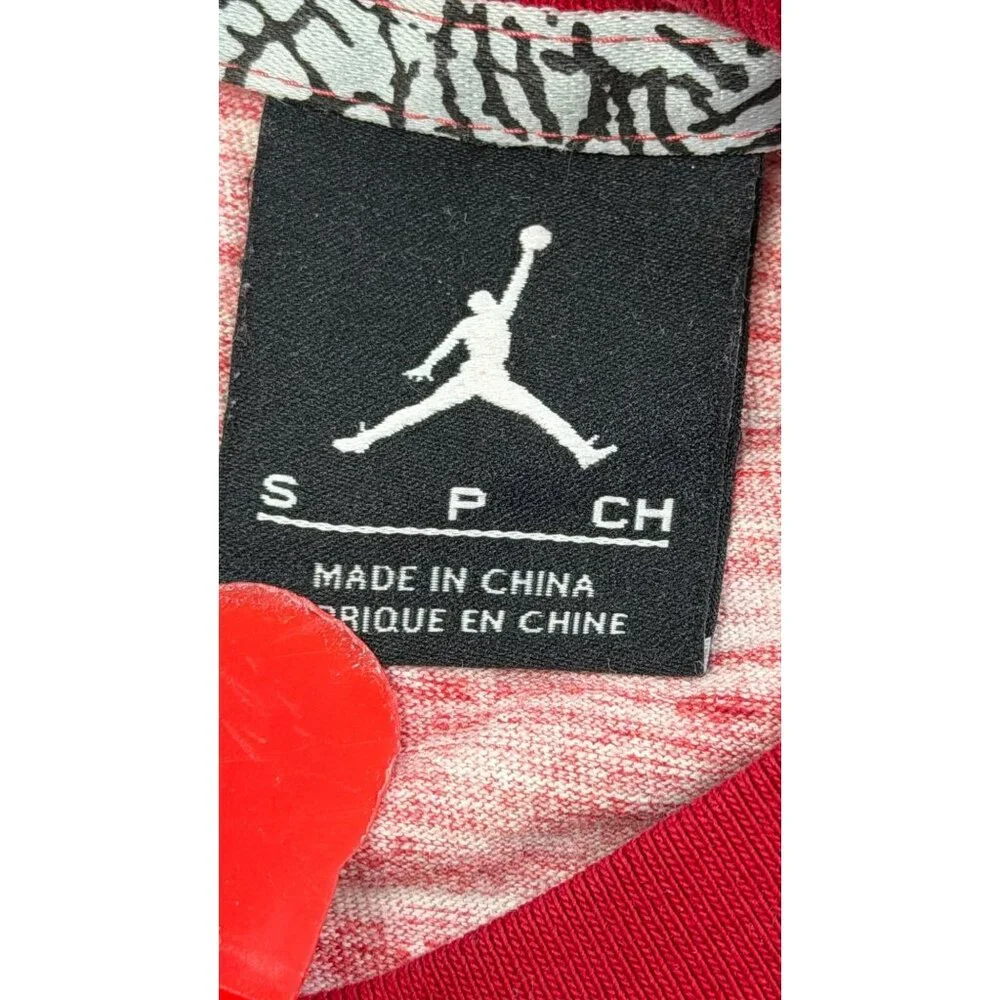 Jordan Air Mens Small Red 2 Tone Jumpman Flight T Shirt Short Sleeve